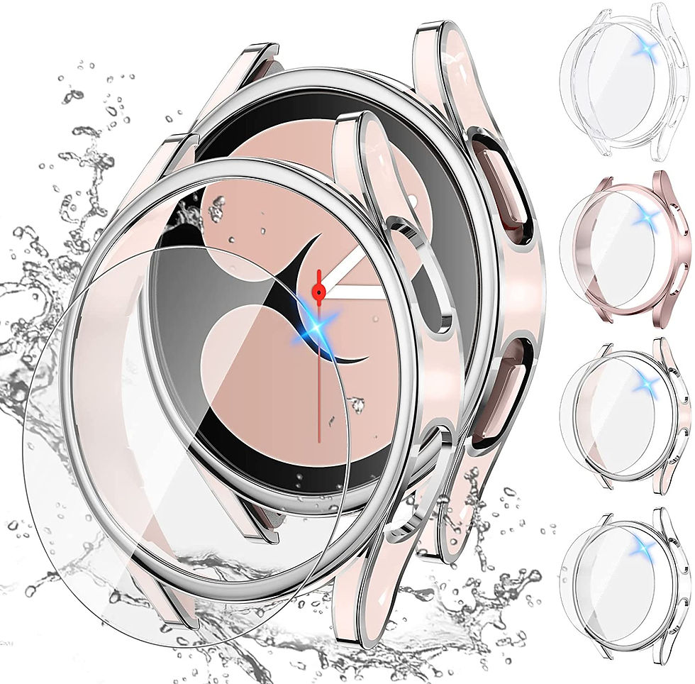 Thumbnail: [4+4Pack] Tensea for Samsung Galaxy Watch 4 Screen Protector and Case 40mm, Ant