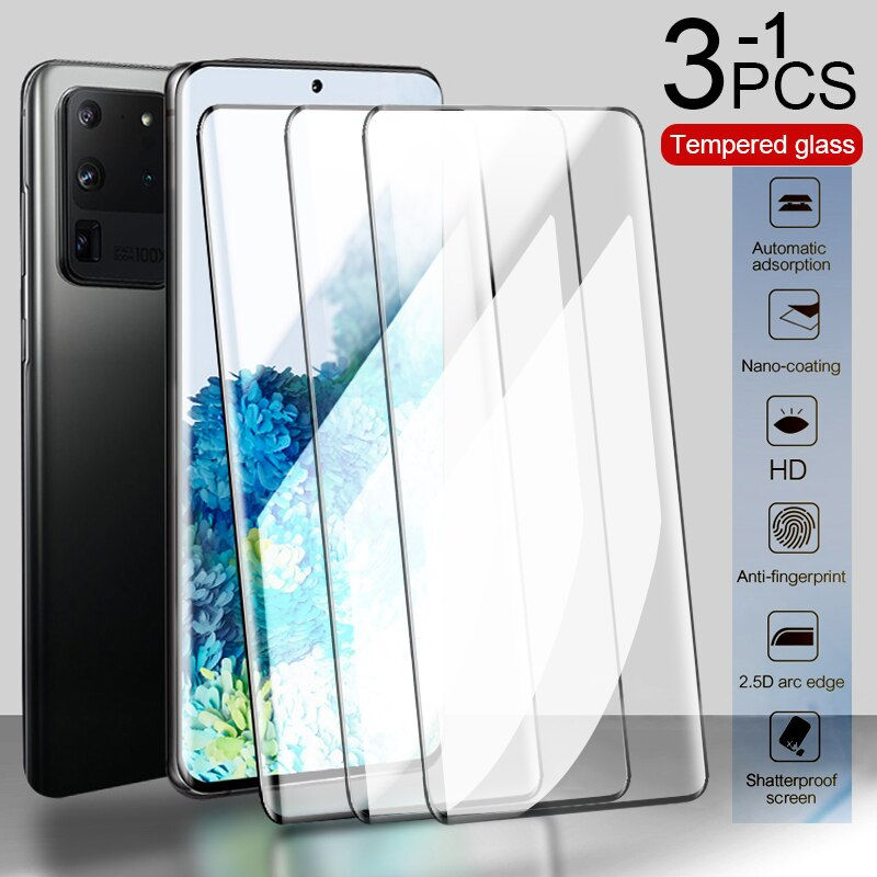 Thumbnail: Curved Protective Tempered Glass for Samsung Galaxy A51 A50 A71 S9 S8 Plus