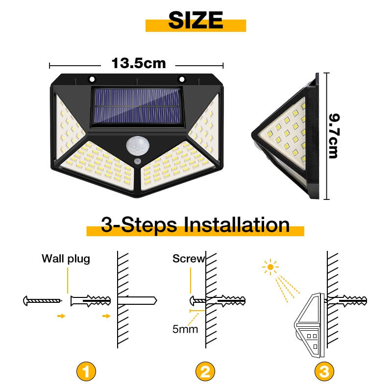 Thumbnail: Outdoor LED Solar Light Motion Sensor Waterproof Sunlight Garden