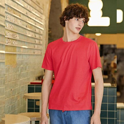 Thumbnail: T Shirts e O Neck Stretch Solid New Tops Clothing Casual Tshirt Man