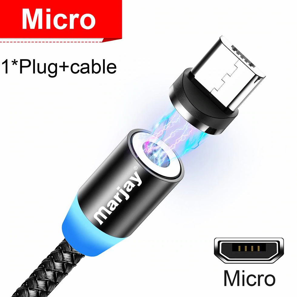 Thumbnail: Magnetic Micro USB Cable for iPhone Samsung Android Fast Charging Magnet Charger