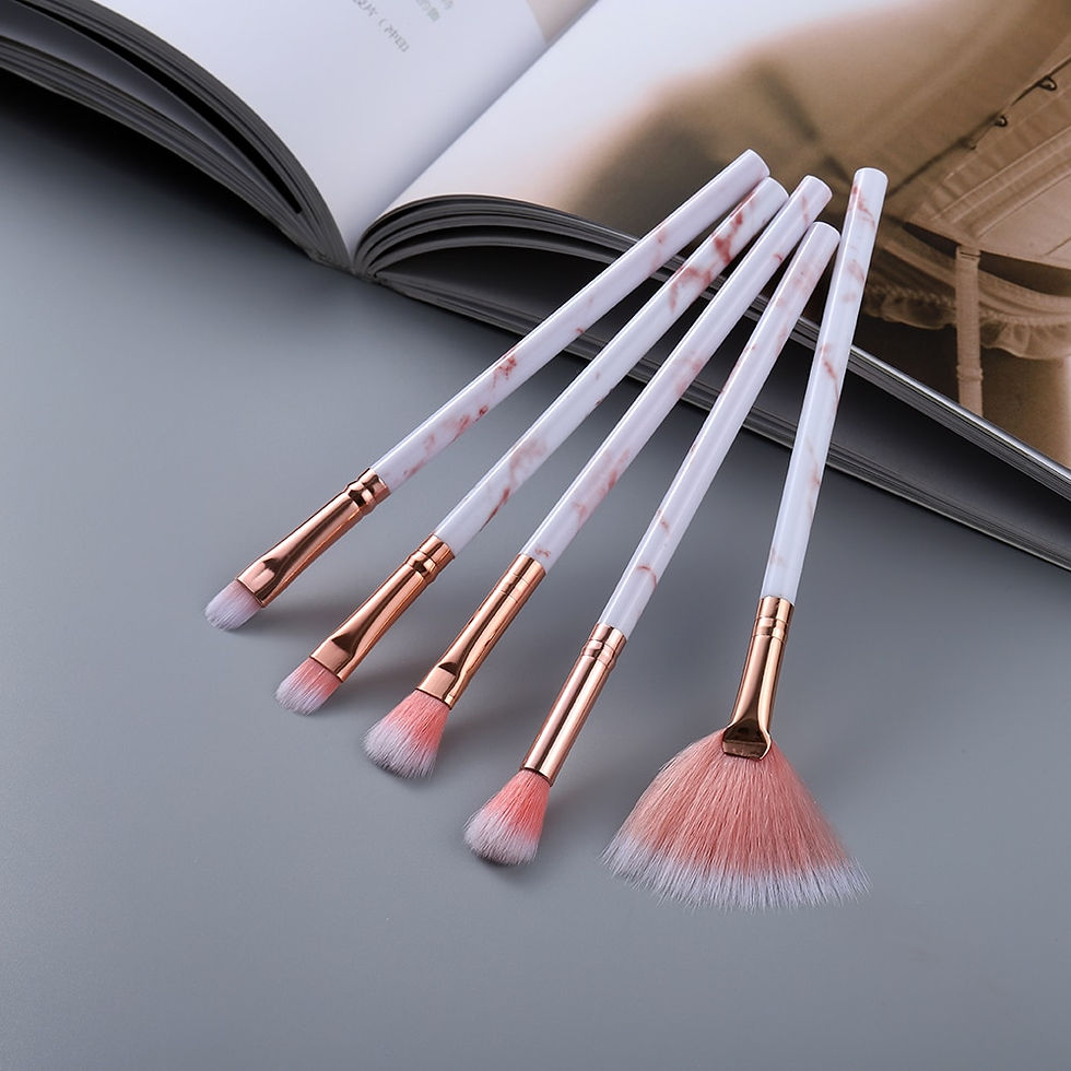 Thumbnail: FLD5/15Pcs Marble Makeup Brushes Set Cosmetic Powder Eyeshadow Foundation