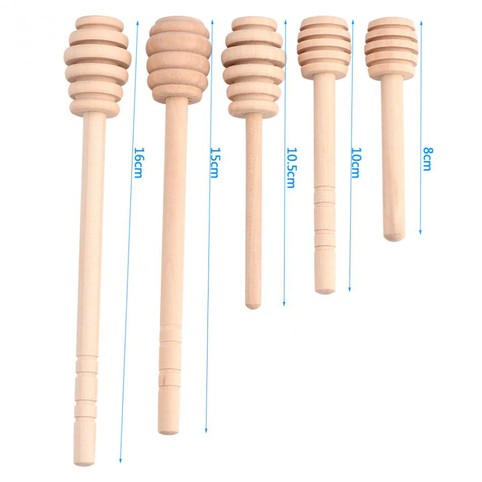 Thumbnail: 50Pcs Long Handle Wood Honey Spoon Mixing Sticks Dipper Honey Extractor