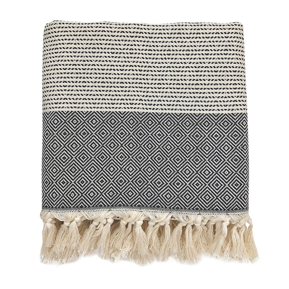 Miniatura: Diamond Stripe Turkish Throw