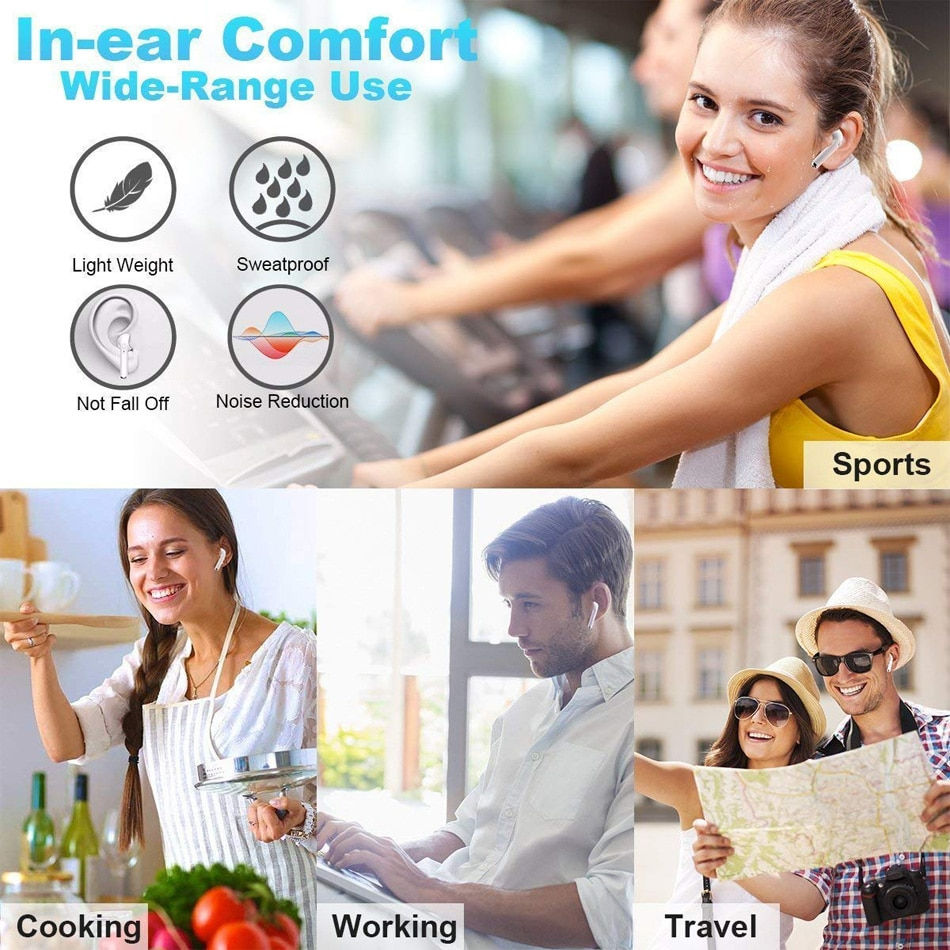 Thumbnail: I7s Tws Bluetooth 5.0 Earphones Mini Wireless Earbuds  Headset With Microphone