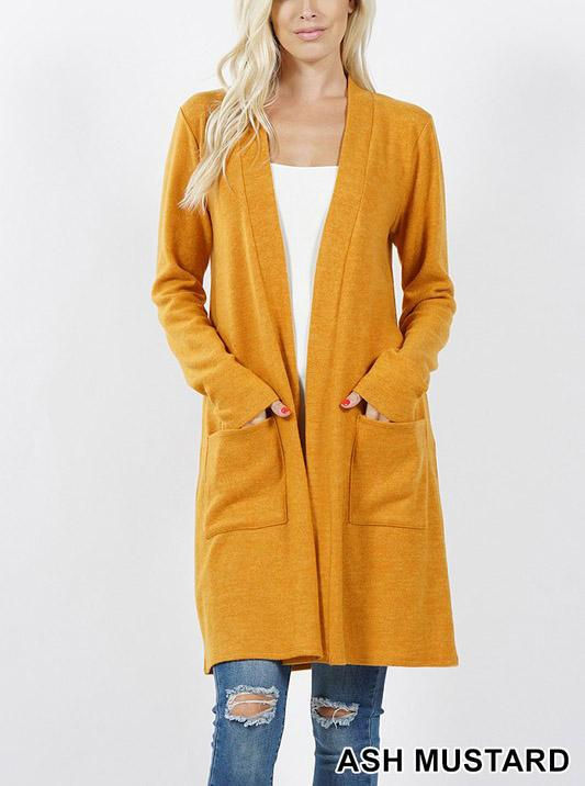 Thumbnail: Brushed Sweater Pocket Cardigan