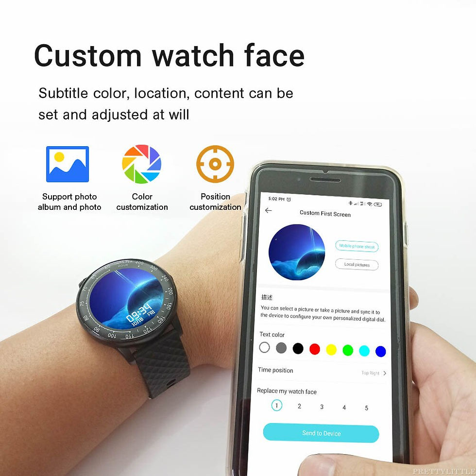 Thumbnail: Ph30 Smart Watch Men Women Custom Dial Round Full Touch Screen 1.3 Inch