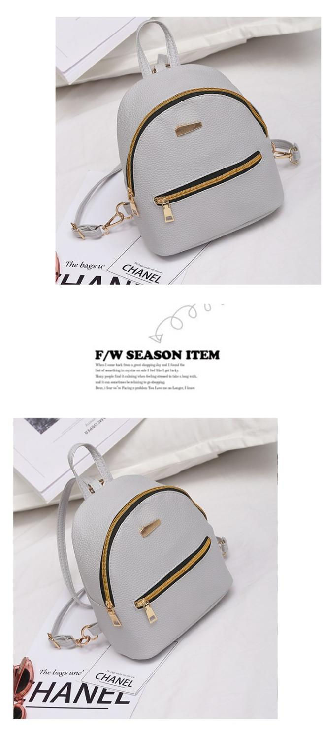 Thumbnail: PU Leather Shoulder Bag for Teenage Girls Multi-Function Small Bagpack Pouch