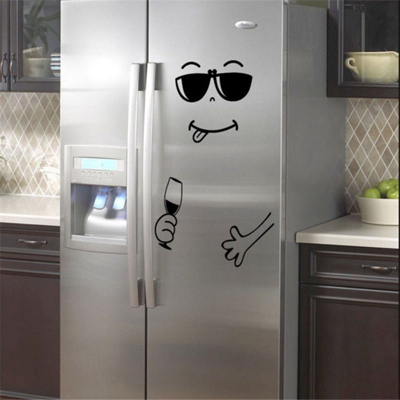 Thumbnail: 1sheet  Kitchen Accessories Creative Kitchen Cartoon Fridge Sticker Smiley