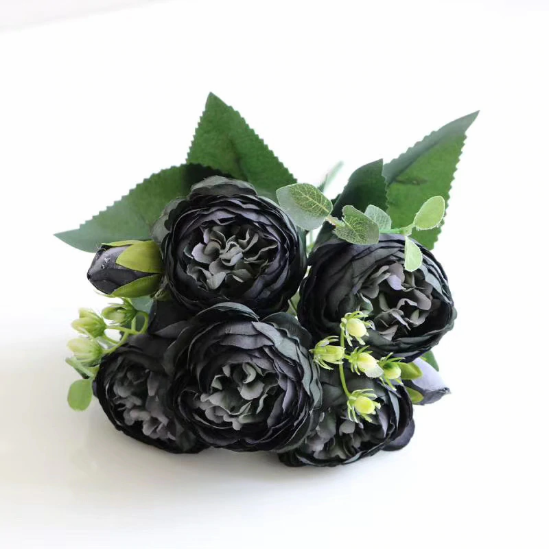 Thumbnail: 1 Bundle Silk Peony Bouquet Home Decoration Accessories Wedding Party