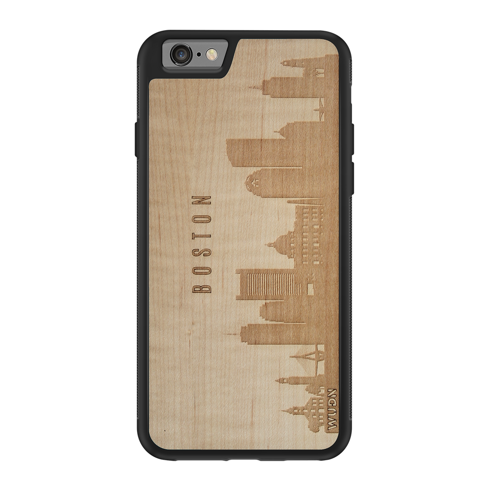 Thumbnail: CityScape Wooden Phone Case (Boston MA Skyline)
