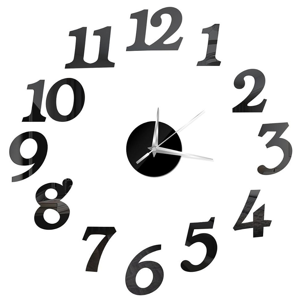 Thumbnail: 3D Wall Clock Mirror Wall Stickers Creative DIY Wall Clocks Removable Art Decal