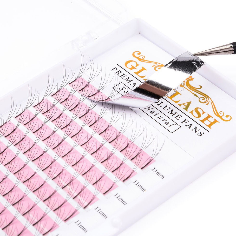 Thumbnail: 2D 3D 4D 5D 6D Long Stem False Lashes Premade Russian Volume Fans Faux Mink
