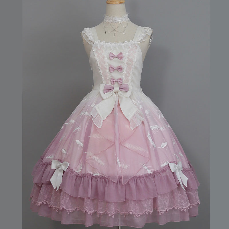 Thumbnail: Embroidered Chiffon Ombre Party Dress