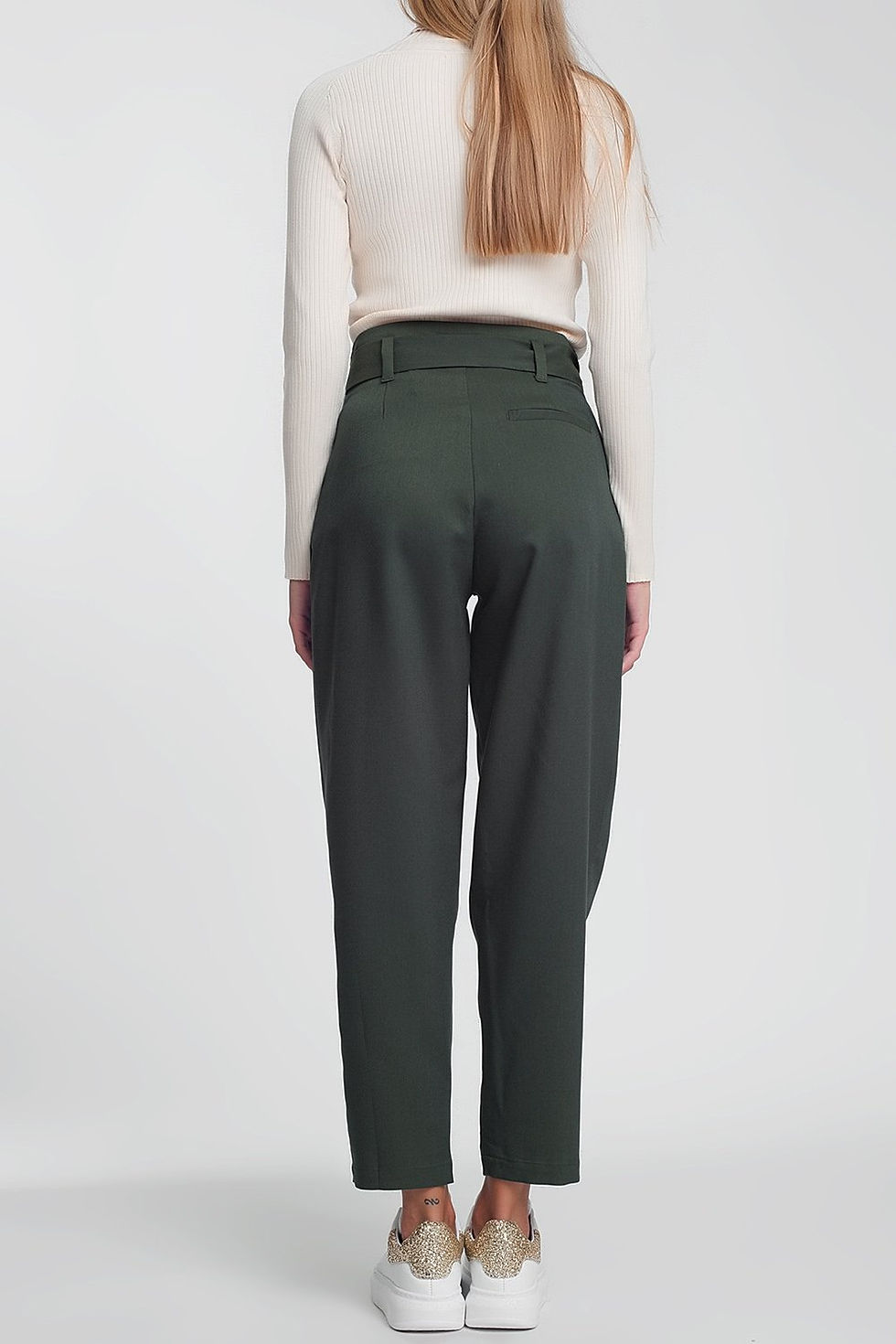 Thumbnail: Green Formal Pants With a Belt