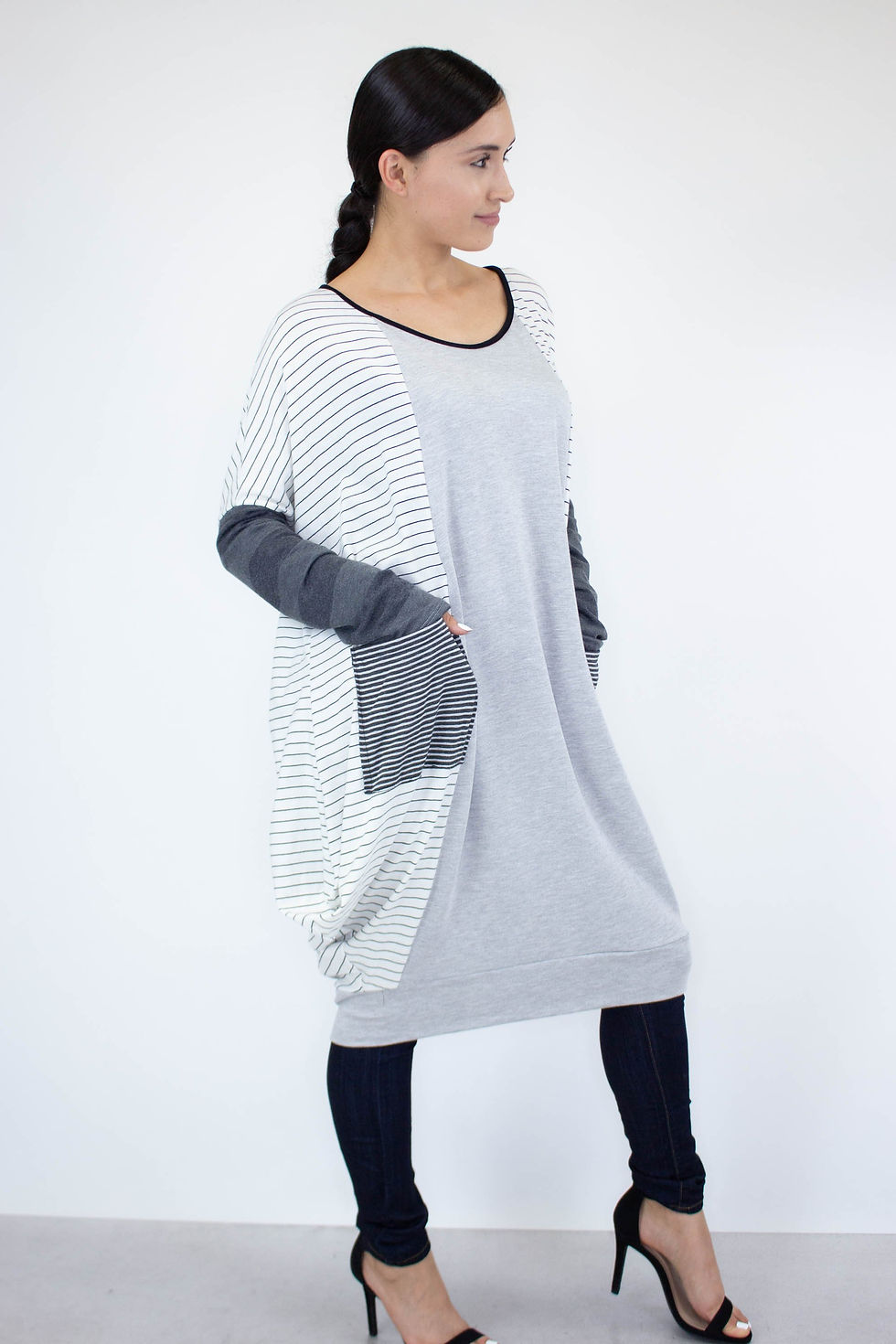 Thumbnail: Color Block Tunic Top With Pockets