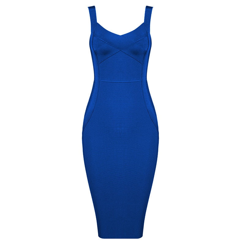 Thumbnail: High Quality Pink Green Red Bodycon Knee Length Rayon