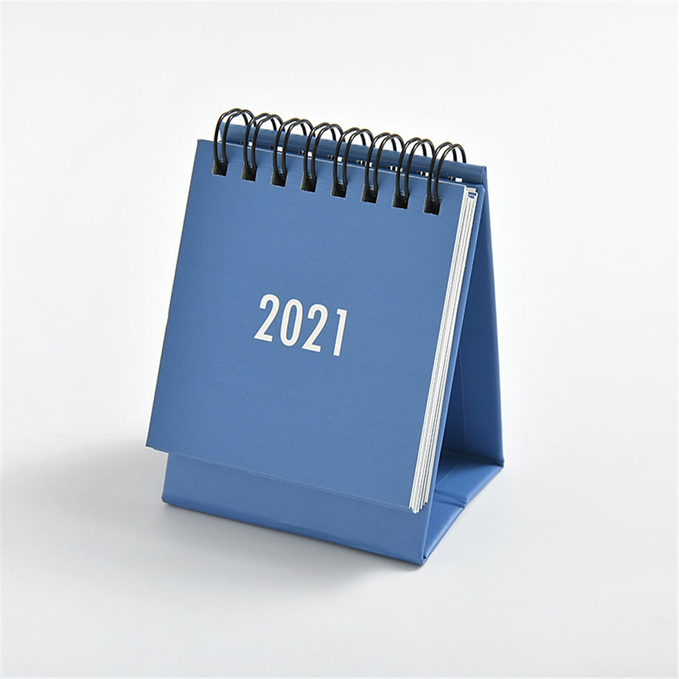 Thumbnail: 2021 Simple Black White Grey Series Desktop Calendar Dual Daily Schedule Table