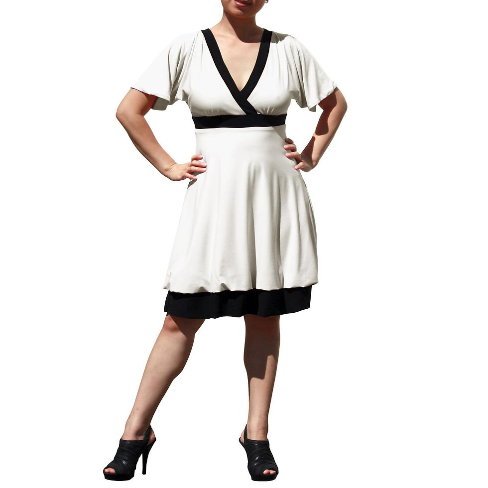 Evanese Women's Plus Short Kimono Sleeve Bubble Skirt Casual Cocktail Day Dress