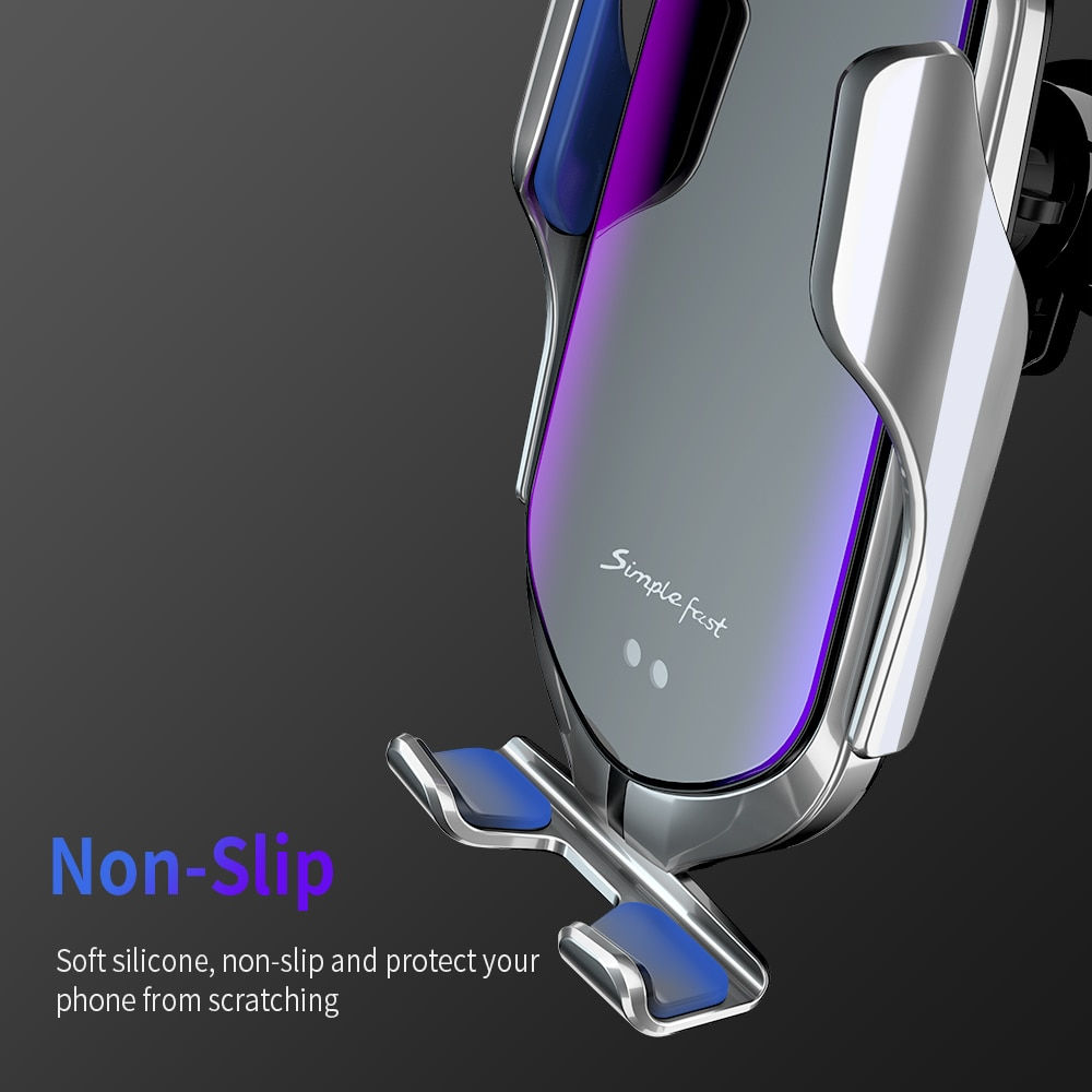 Automatic Clamping 10W Wireless Charger Car Phone Holder Infrared Sensor Qi GPS