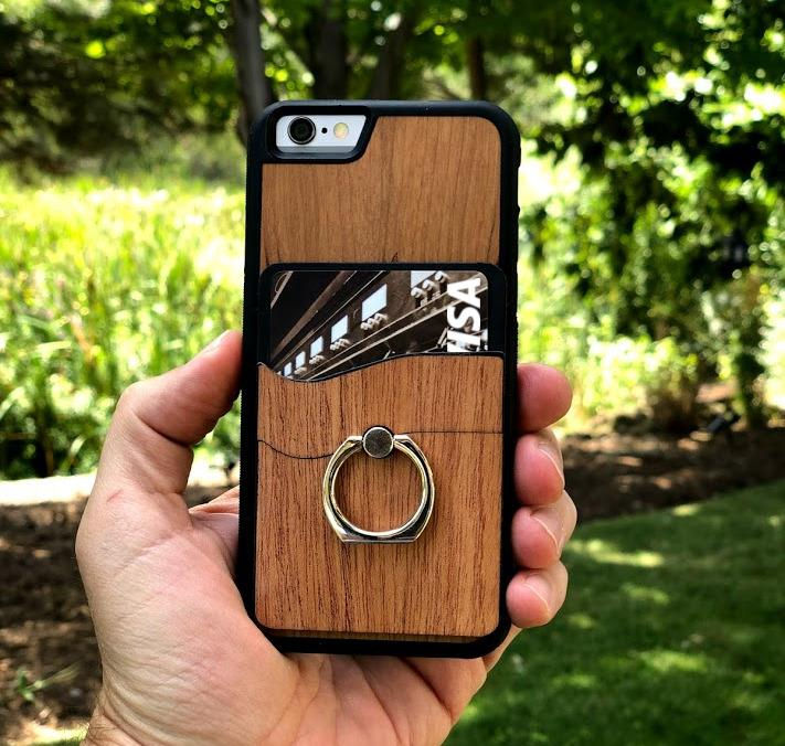 Thumbnail: Wallet RNGR - Wooden Phone Wallet & Ring Phone Holder