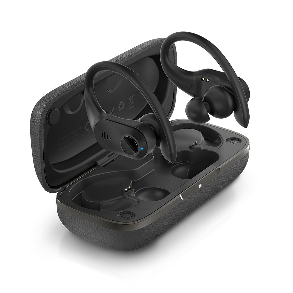 Thumbnail: WS Bluetooth 5.0 Earphone Wireless Earphone Sports Earhooks Earbuds 13mm