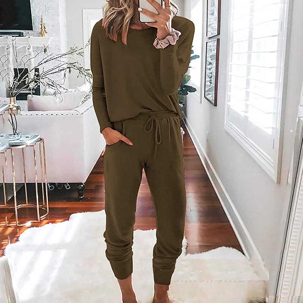 Thumbnail: Autumn Women Tracksuit Two Piece Set Fashion O-Neck Solid Pullover Long Sleeve