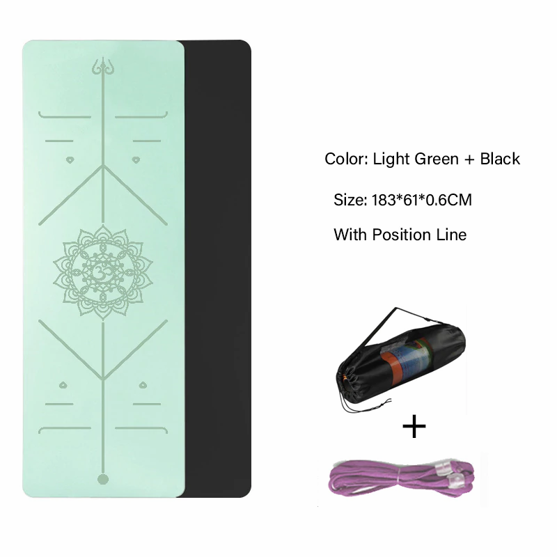 Thumbnail: Yoga Double Layer Non-Slip Mat Yoga Exercise Pad With Position Line