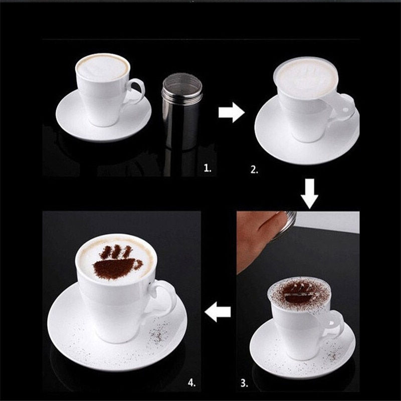 Pikkukuva: 16pc Fancy Coffee Printing Template Kitchen Tool