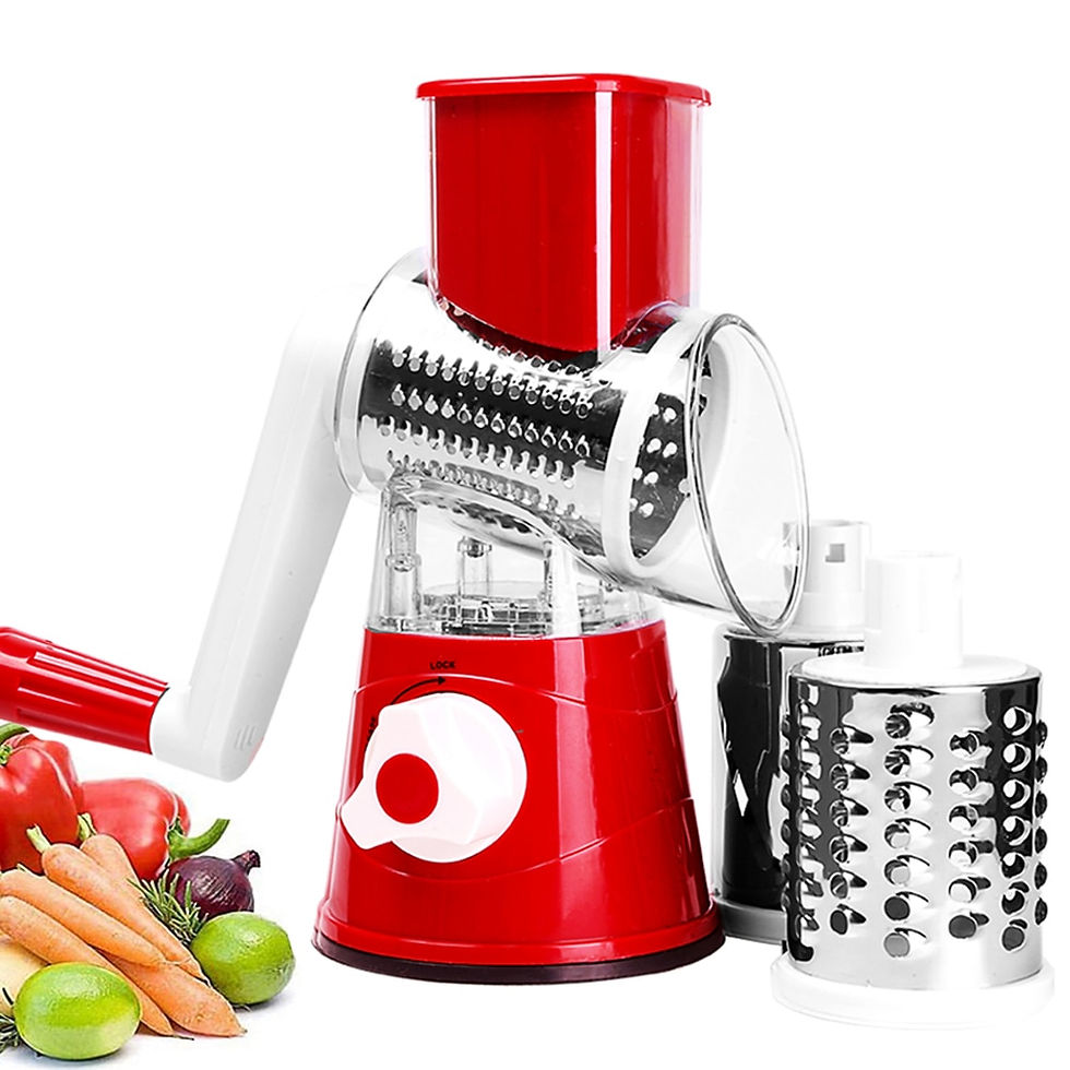 Thumbnail: Vegetable Slicer Manual Vegetable Chopper 3 in 1 Round Grater Mandoline Cutter