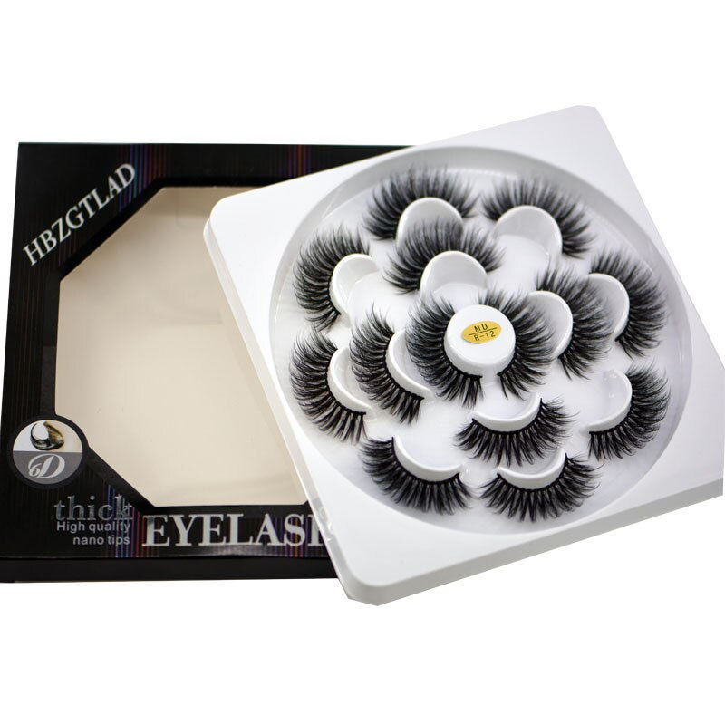 Thumbnail: 7 Pairs Natural False Eyelashes Fake Lashes Long Makeup 3d Mink Lashes Eyelash