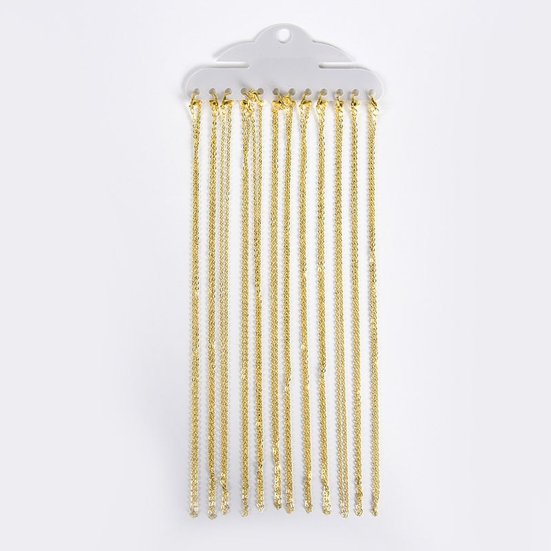 Thumbnail: 12Pcs/Lot Gold Silver Color 40cm Flat Cross O-Chains
