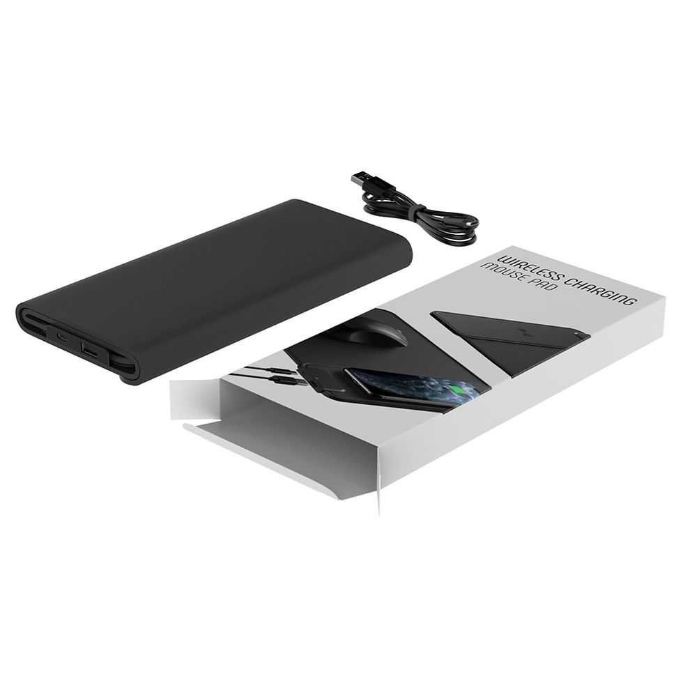 Thumbnail: Mouse Pad Mobile Phone 15W Wireless Charger USB Type-C Ports Charging Mat