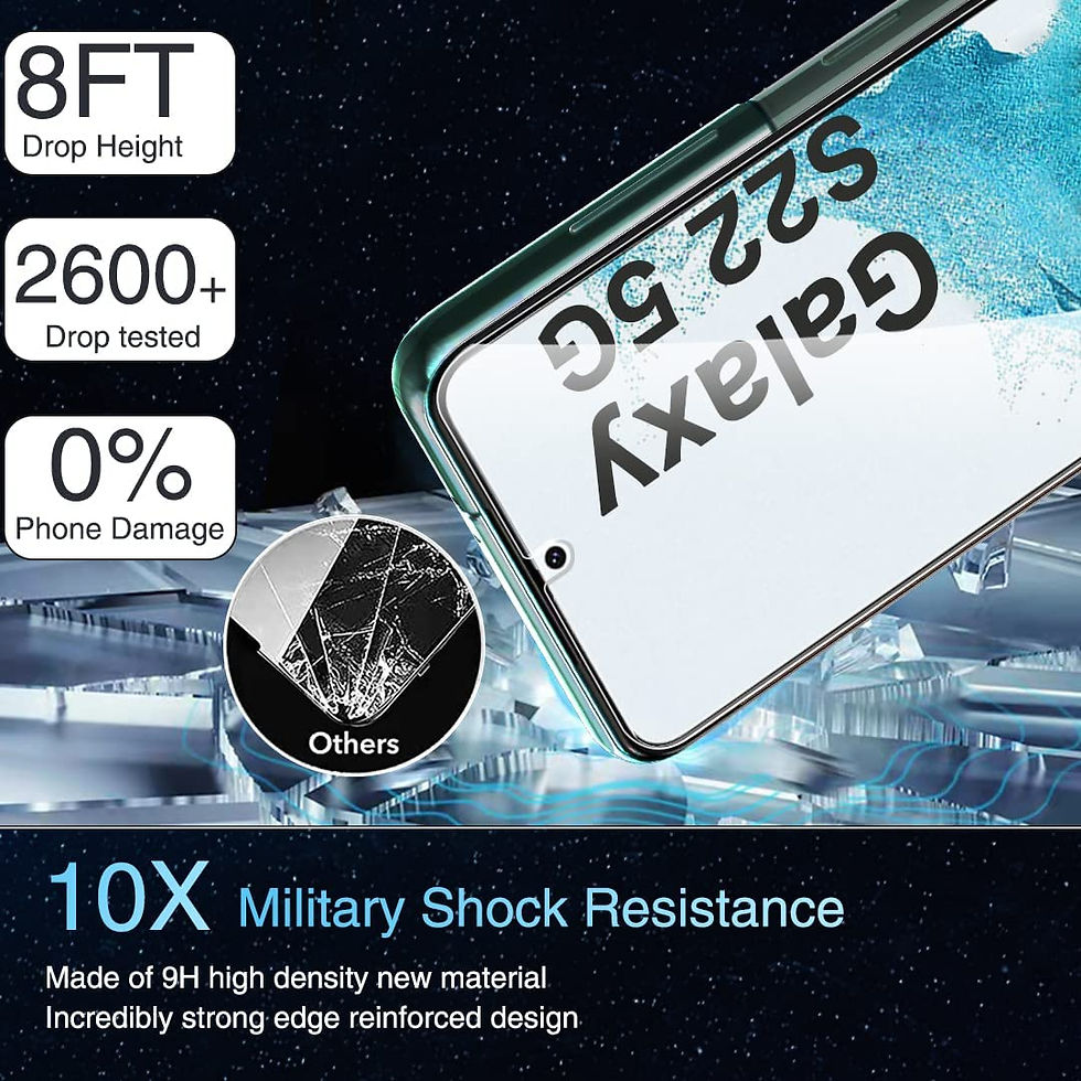 Miniatura: Designed for Samsung Galaxy S22 5G Screen Protector, 3 Pack Tempered Glass with