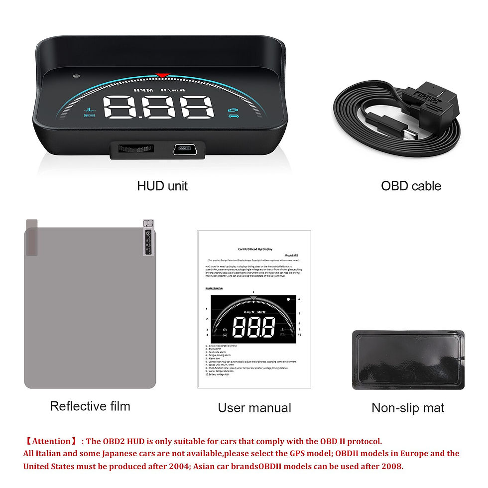 Thumbnail: M8 Car HUD Head Up Display OBD2 II EUOBD Overspeed Warning System Projector
