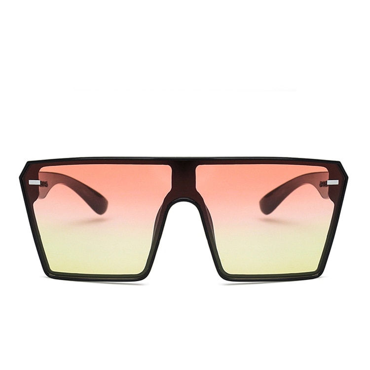 Thumbnail: Oversized Square Sunglasses Retro Gradient Big Frame Sun Glasses for  Women