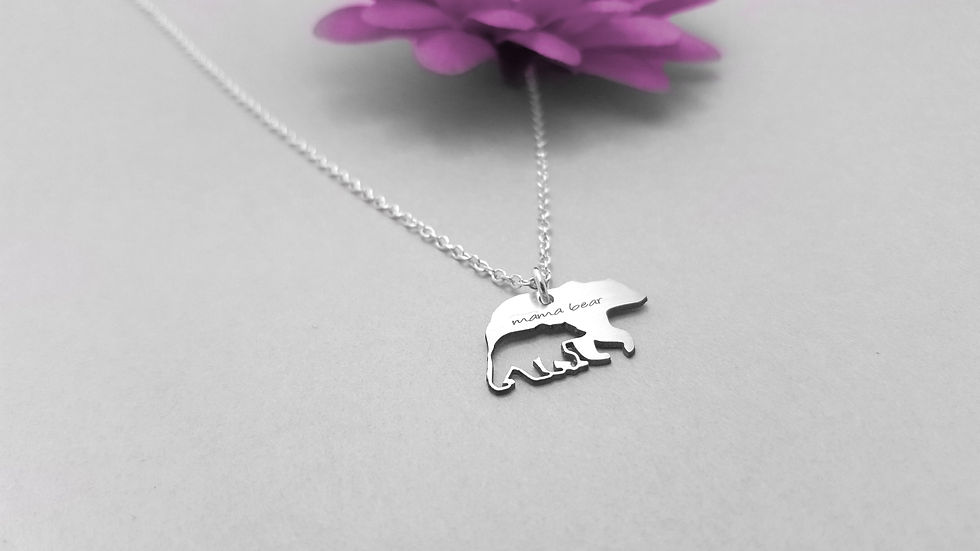 Thumbnail: Mama Bear and Cub Necklace