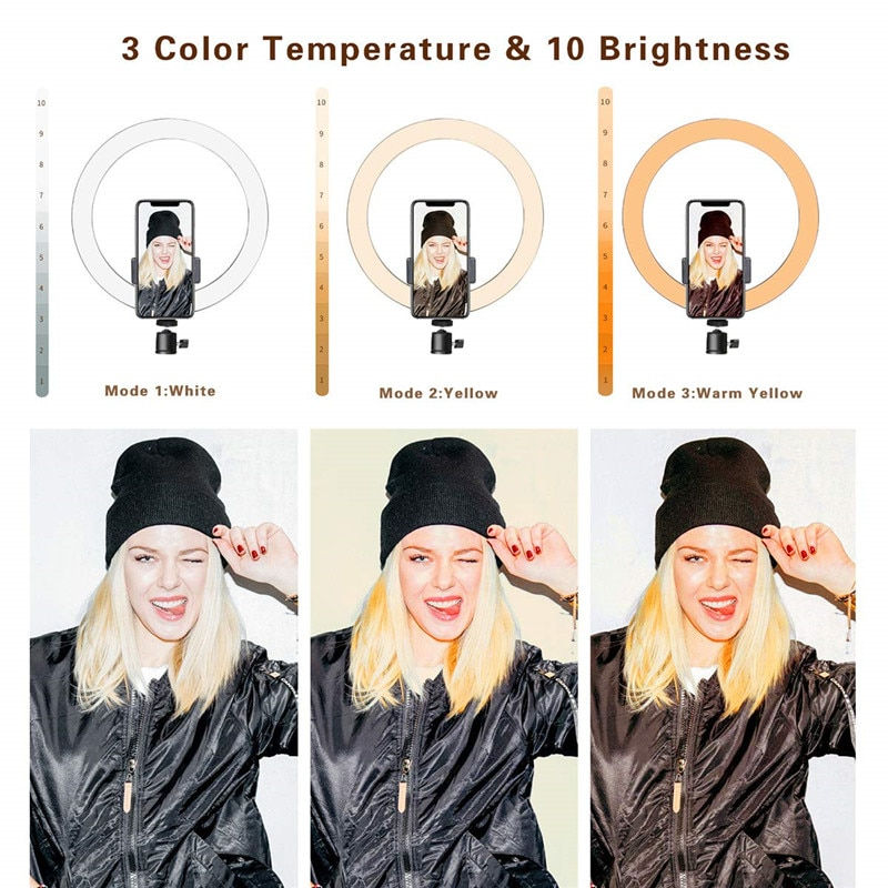 Thumbnail: 16 26cm USB LED Ring Light Photography Flash Lamp With 130cm Tripod Stand