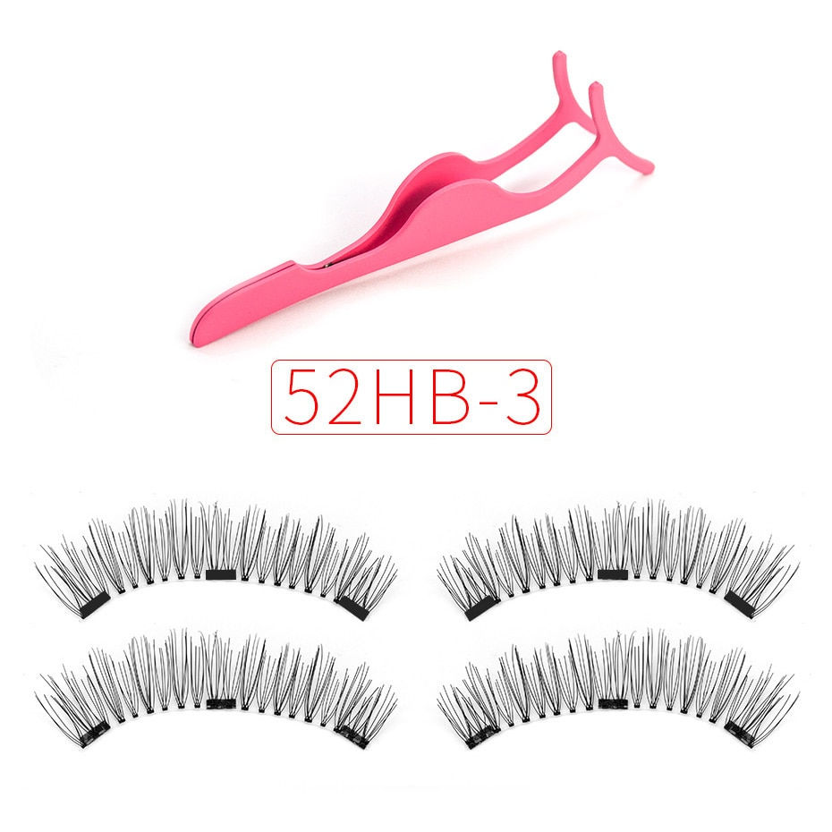 Thumbnail: 3 Magnets Magnetic Lashes Natural False Eyelashes Magnet Lashes