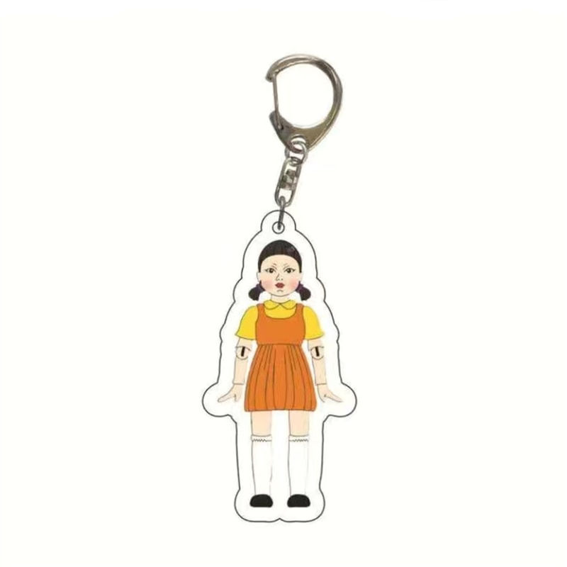 Thumbnail: Squid Game Keychain Acrylic Cosplay Figurine Charms Key Ring Car Key