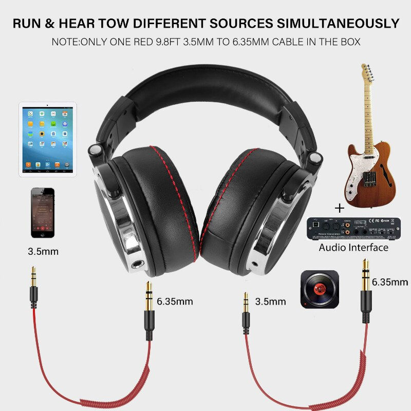 Thumbnail: Wired Professional Studio Pro DJ Headphones With Microphone Over Ear