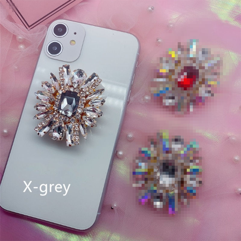 Thumbnail: Diamond Bling  Socket Support for iPhone Xiaomi Samsung Phone Grip Mount Bracket