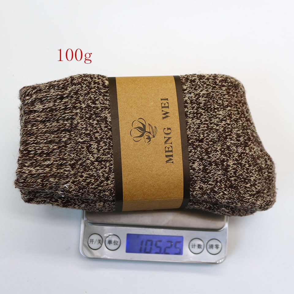 Thumbnail: Super Thick Warm High Quality Retro Snow Casual Antifreeze Wool Socks 3 Pair