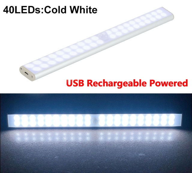 Miniatura: 6 10 24 40 60 LEDs Under Cabinet Night Light Motion Sensor Closet Light