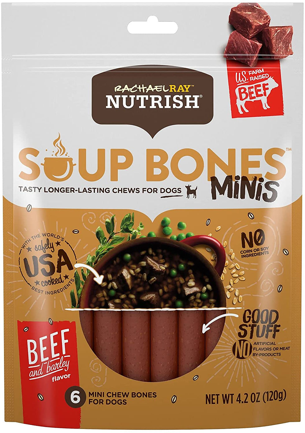 Thumbnail: Rachael Ray Nutrish Soup Bones Longer Lasting Dog Treat Chews
