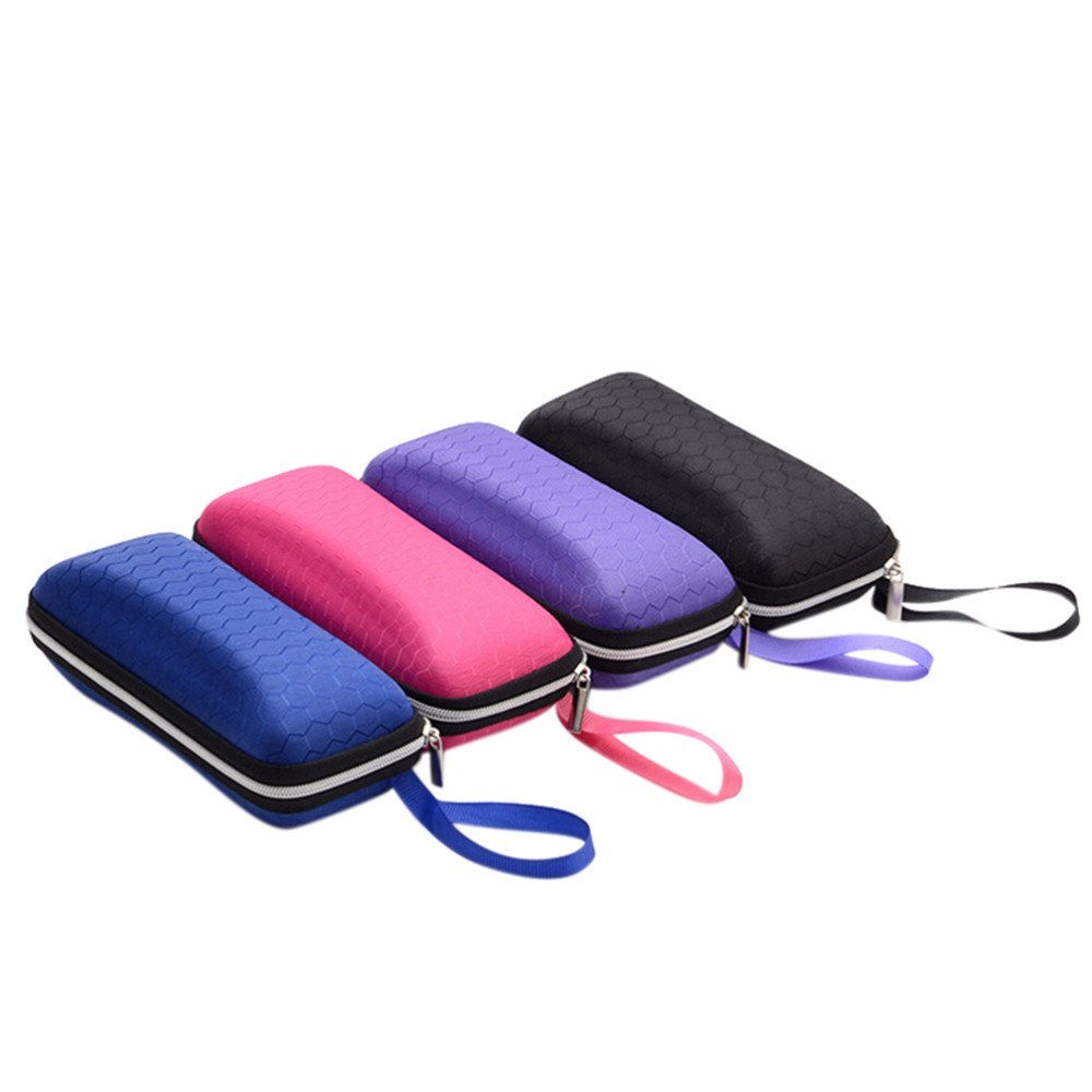 Sunglasses Case Holder Glasses Box With Lanyard Zipper Eyeglass Protector Box