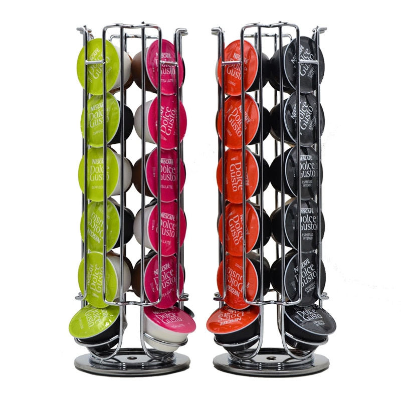 Thumbnail: New Metal Coffee Pods Holder Iron Chrome Plating Stand Coffee Capsule Storage