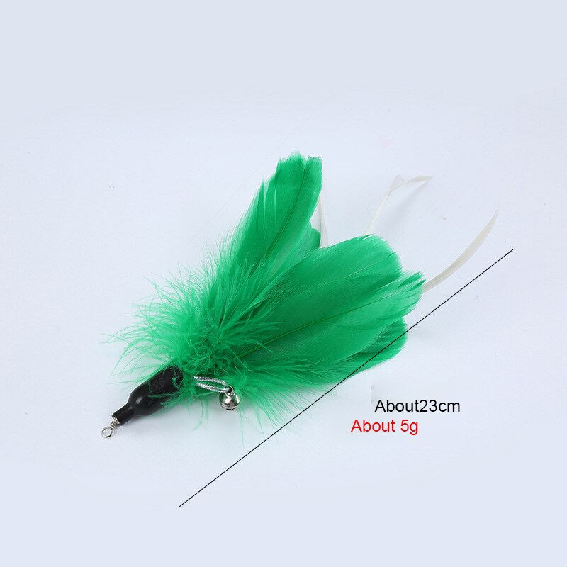 Thumbnail: Cat Toy Feather Replacement Head Interactive Plush Cat Toys Cats Stick Feather