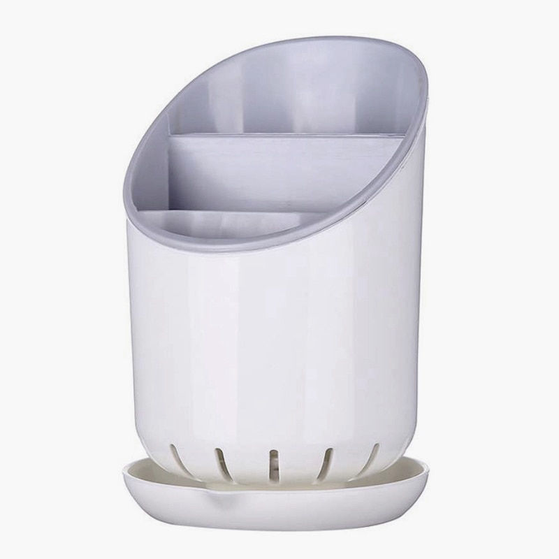 Thumbnail: Cutlery Storage Holder Kitchen Tool Plastic Drainer Drain Containers Drying Rack