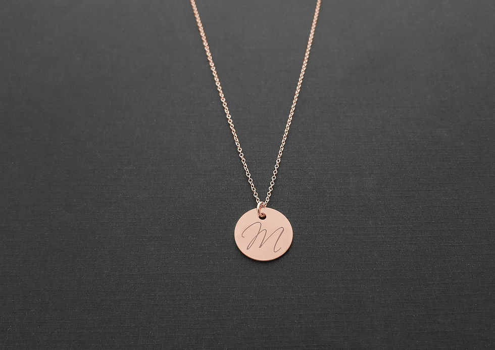 Thumbnail: Rose Gold Initial Necklace